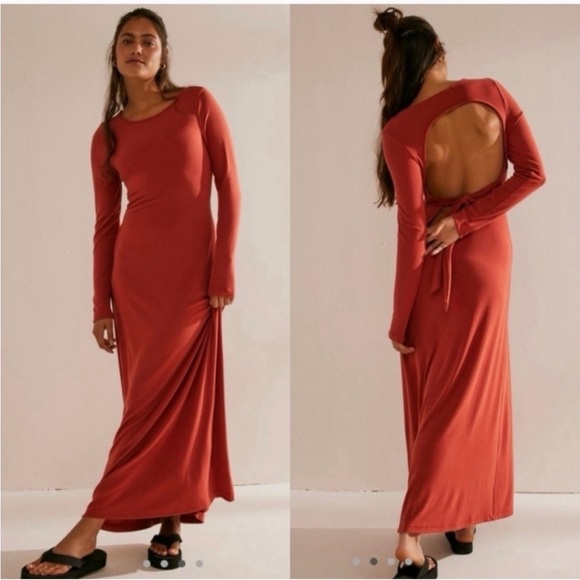 NWOT Free People Beach Aubre OpenBack‎ Essential Maxi Dress